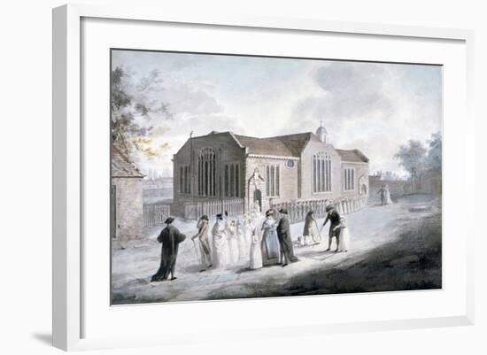 A Procession of Schoolchildren Entering Broadway Chapel, Westminster, London, 1797-Daniel Orme-Framed Giclee Print