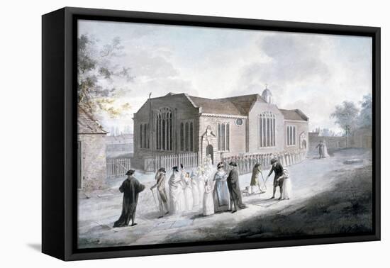 A Procession of Schoolchildren Entering Broadway Chapel, Westminster, London, 1797-Daniel Orme-Framed Stretched Canvas