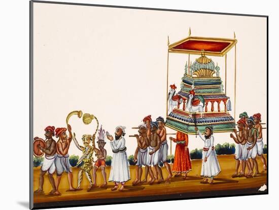 A Procession, Possibly for Muharram in South India, from Thanjavur, India-null-Mounted Giclee Print