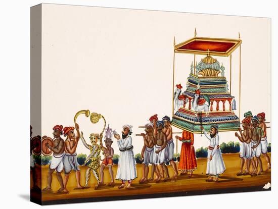 A Procession, Possibly for Muharram in South India, from Thanjavur, India-null-Stretched Canvas