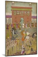 A Procession Scene with Musicians, from a copy of the Padshanama, Mughal period, mid 17th century-Mughal School-Mounted Giclee Print