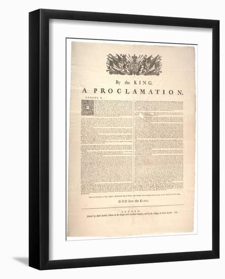 A Proclamation, 1763-null-Framed Giclee Print