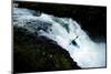 A Professional Kayaker on Bz Falls on the White Salmon River in Washington-Bennett Barthelemy-Mounted Photographic Print