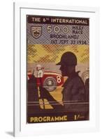 A Programme for the Brooklands 500 Miles Race, 1935-null-Framed Giclee Print