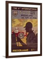A Programme for the Brooklands 500 Miles Race, 1935-null-Framed Giclee Print