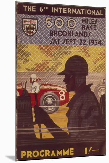 A Programme for the Brooklands 500 Miles Race, 1935-null-Mounted Giclee Print