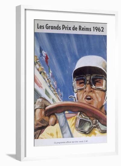 A Programme for the Reims Grand Prix, 1962-null-Framed Giclee Print