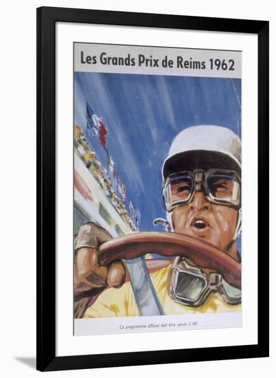 A Programme for the Reims Grand Prix, 1962-null-Framed Giclee Print