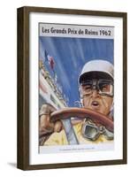 A Programme for the Reims Grand Prix, 1962-null-Framed Giclee Print