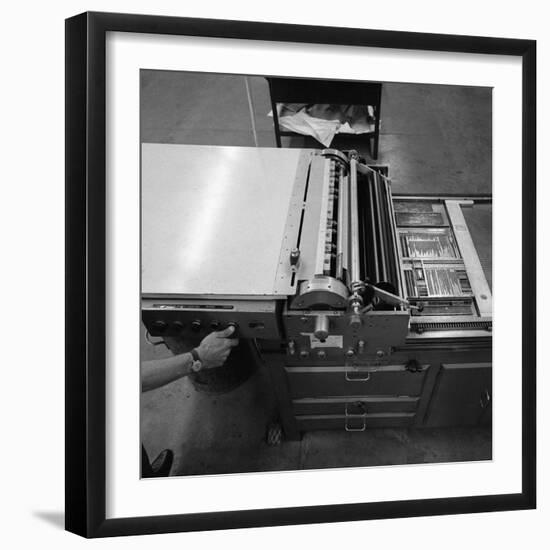 A Proofing Press with Plates at the White Rose Press, Mexborough, South Yorkshire, 1968-Michael Walters-Framed Photographic Print