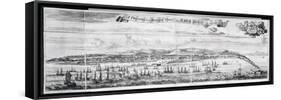 A Prospect of Bridge Town in Barbados, Drawn by Samuel Copen and Engraved by Johannes Kip, 1695-null-Framed Stretched Canvas