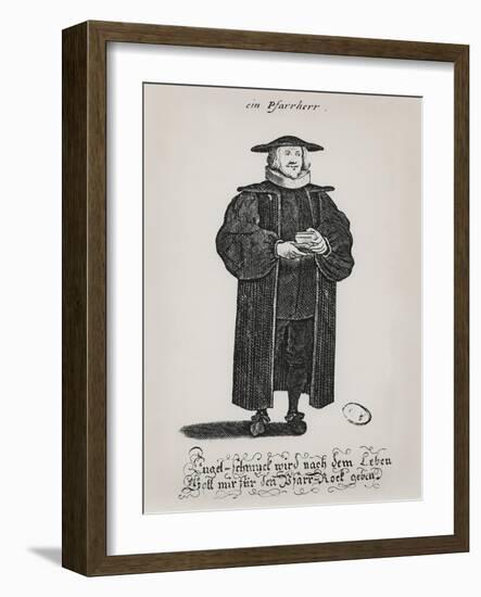 A Protestant Pastor at the End of the 17th Century-null-Framed Giclee Print