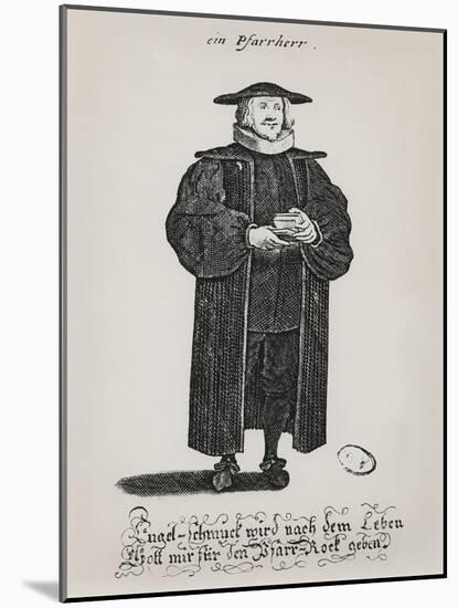 A Protestant Pastor at the End of the 17th Century-null-Mounted Giclee Print