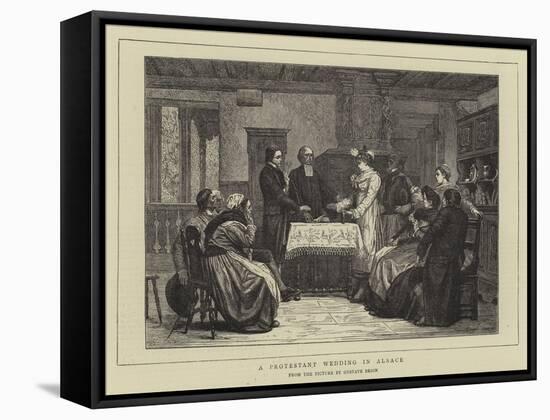 A Protestant Wedding in Alsace-Gustave Brion-Framed Stretched Canvas