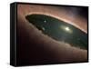 A Protoplanetary, or Planet-Forming, Disk Surrounding a Young Star-Stocktrek Images-Framed Stretched Canvas