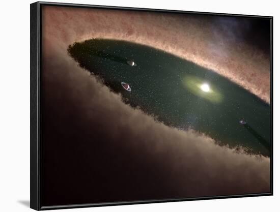 A Protoplanetary, or Planet-Forming, Disk Surrounding a Young Star-Stocktrek Images-Framed Photographic Print