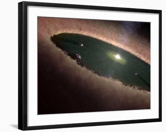 A Protoplanetary, or Planet-Forming, Disk Surrounding a Young Star-Stocktrek Images-Framed Photographic Print