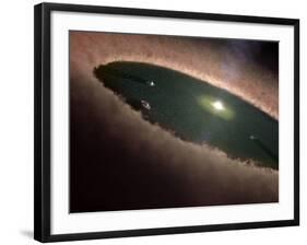 A Protoplanetary, or Planet-Forming, Disk Surrounding a Young Star-Stocktrek Images-Framed Photographic Print