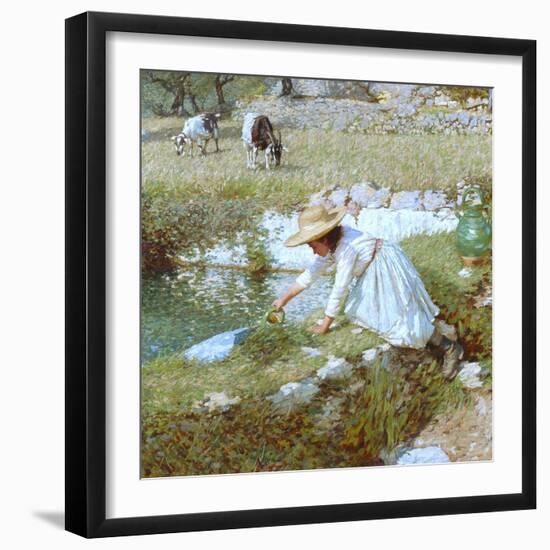 A Provencal Stream, C.1903-Henry Herbert La Thangue-Framed Giclee Print