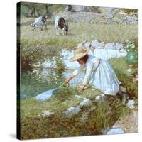 A Provencal Stream, C.1903-Henry Herbert La Thangue-Stretched Canvas