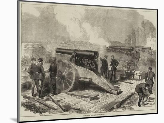 A Prussian Battery before Paris-null-Mounted Giclee Print