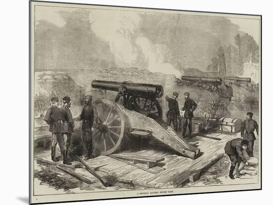A Prussian Battery before Paris-null-Mounted Giclee Print