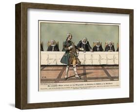 A Prussian Officer Demanding the Keys to the Town from the Mayor of Gruneberg-Carl Rochling-Framed Giclee Print