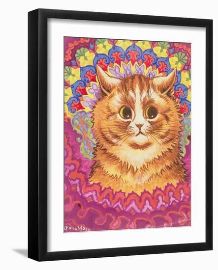 A Psychotic Cat-Louis Wain-Framed Giclee Print