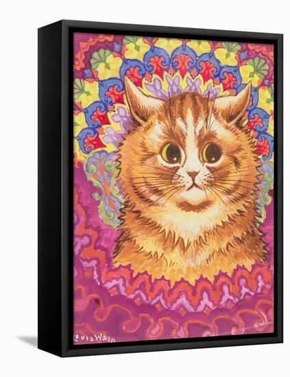 A Psychotic Cat-Louis Wain-Framed Stretched Canvas