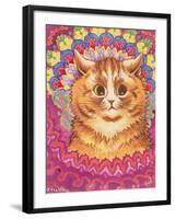 A Psychotic Cat-Louis Wain-Framed Giclee Print