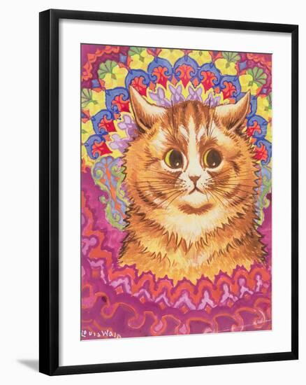 A Psychotic Cat-Louis Wain-Framed Giclee Print