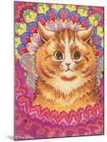 A Psychotic Cat-Louis Wain-Mounted Giclee Print