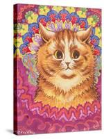 A Psychotic Cat-Louis Wain-Stretched Canvas
