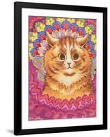 A Psychotic Cat-Louis Wain-Framed Giclee Print