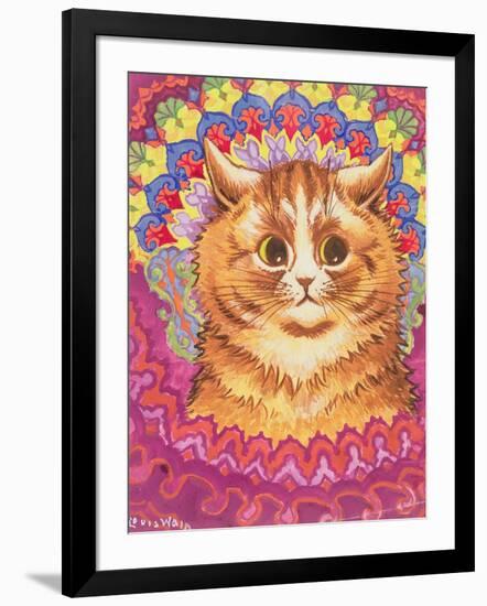 A Psychotic Cat-Louis Wain-Framed Giclee Print