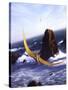 A Pteranodon Soars Above the Ocean and Rocks-null-Stretched Canvas