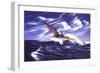 A Pteranodon Soars Just Above the Waves-null-Framed Premium Giclee Print