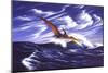 A Pteranodon Soars Just Above the Waves-null-Mounted Premium Giclee Print
