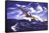 A Pteranodon Soars Just Above the Waves-null-Framed Stretched Canvas