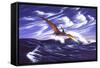 A Pteranodon Soars Just Above the Waves-null-Framed Stretched Canvas