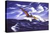 A Pteranodon Soars Just Above the Waves-null-Stretched Canvas