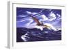 A Pteranodon Soars Just Above the Waves-null-Framed Art Print