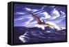 A Pteranodon Soars Just Above the Waves-null-Framed Stretched Canvas