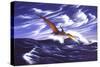 A Pteranodon Soars Just Above the Waves-null-Stretched Canvas