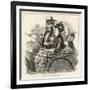 A Publican and His Wife in an Open Carriage-null-Framed Art Print