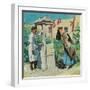 A Pueblo Well Scene (Oil on Canvas)-Walter Ufer-Framed Giclee Print