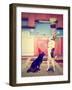 A Pug and a Beagle with Birthday Cake-graphicphoto-Framed Photographic Print