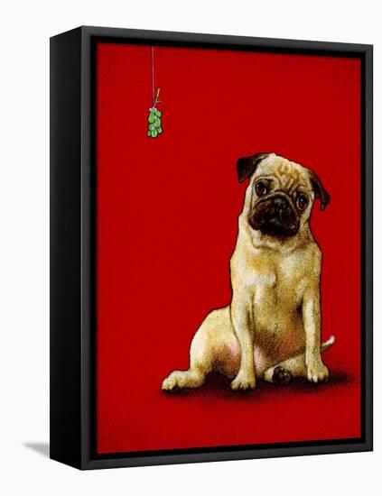 A Pug and a Kiss-Will Bullas-Framed Stretched Canvas