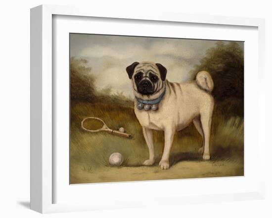 A Pug in Court-Porter Design-Framed Giclee Print