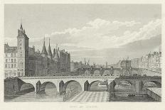 Pont Au Change-A. Pugin-Framed Stretched Canvas